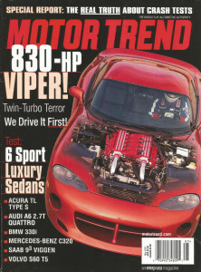 MOTOR TREND 2001 MAY - HENNESSEY VIPER, LIGHTNING